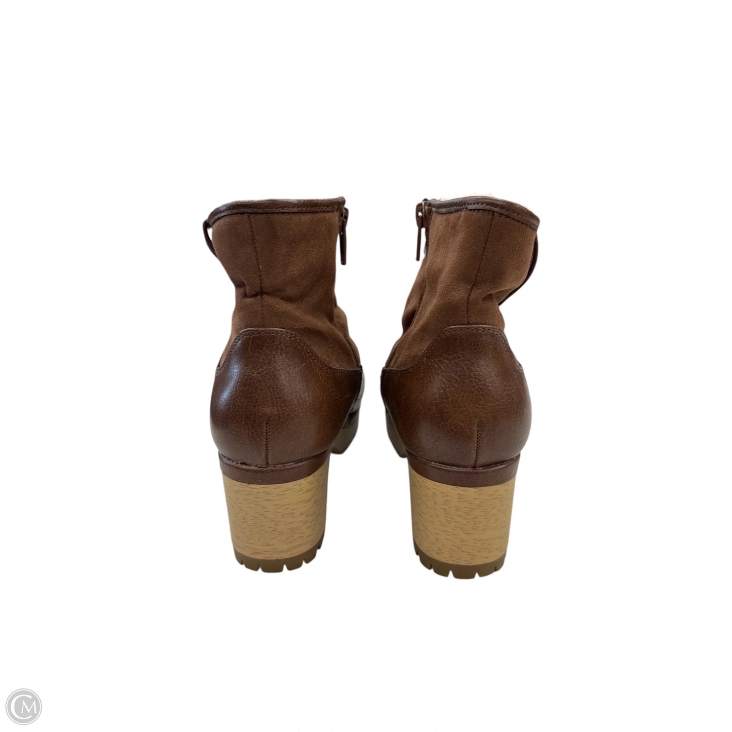 Boots Ankle Heels By Universal Thread In Brown, Size: 6