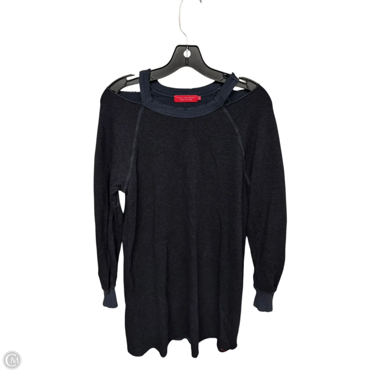 Tunic Long Sleeve By Clothes Mentor In Black, Size: M