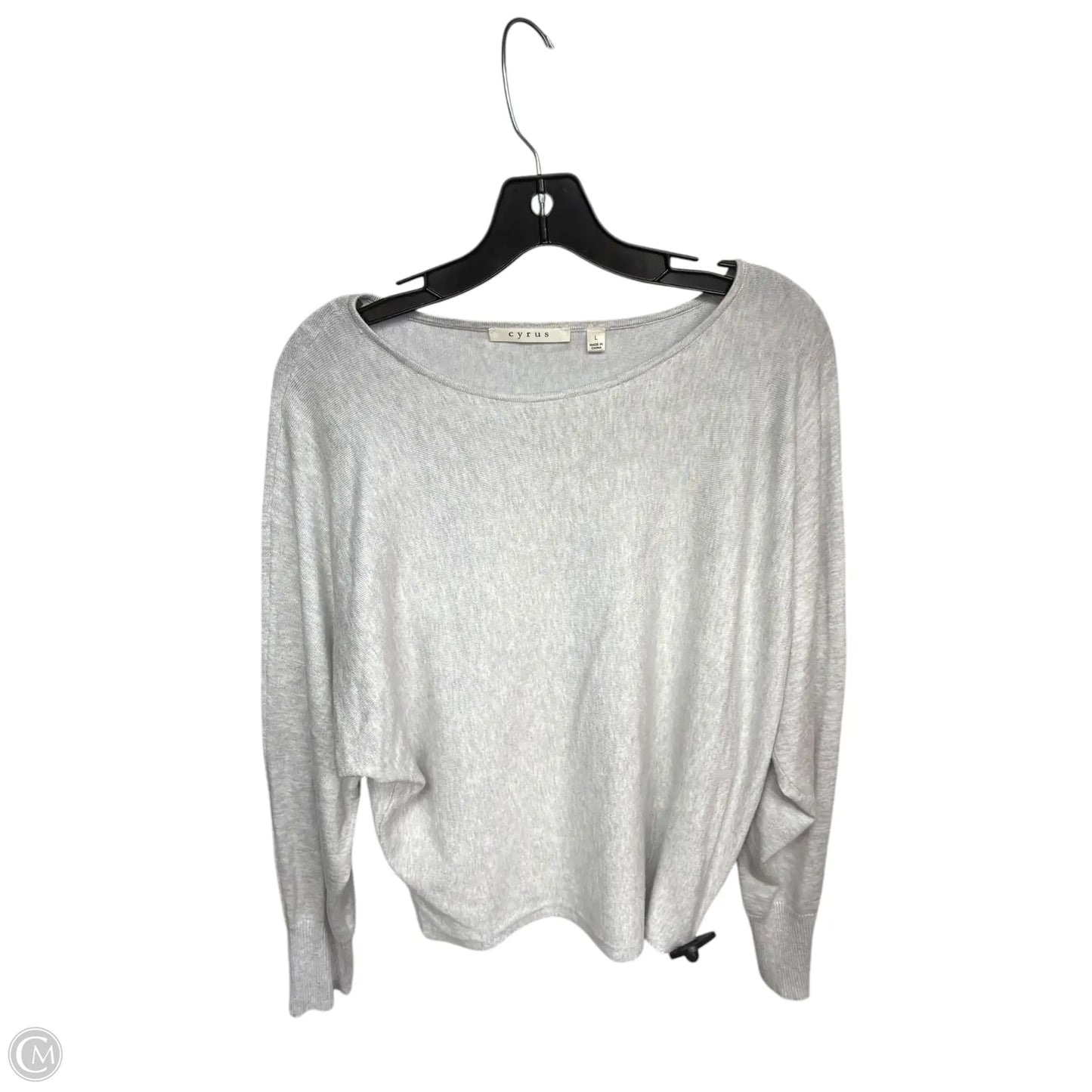 Top Long Sleeve Basic By Cyrus In Grey, Size: L