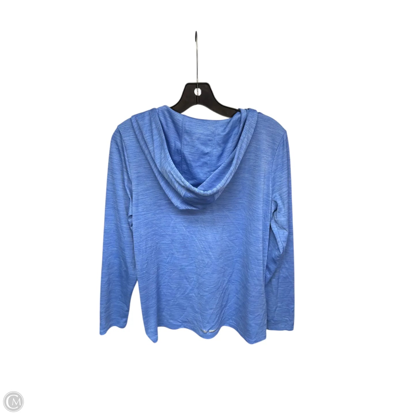 Athletic Top Long Sleeve Hoodie By Under Armour In Blue, Size: L