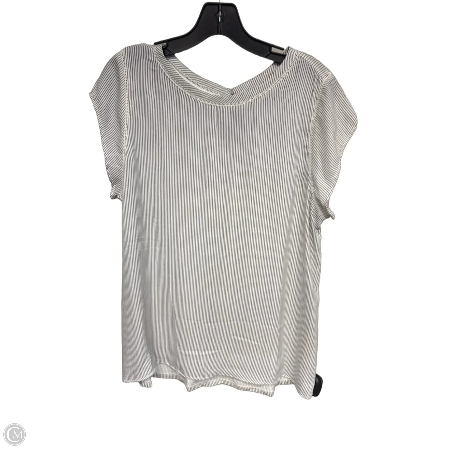 Top Short Sleeve By Loft In Striped Pattern, Size: L