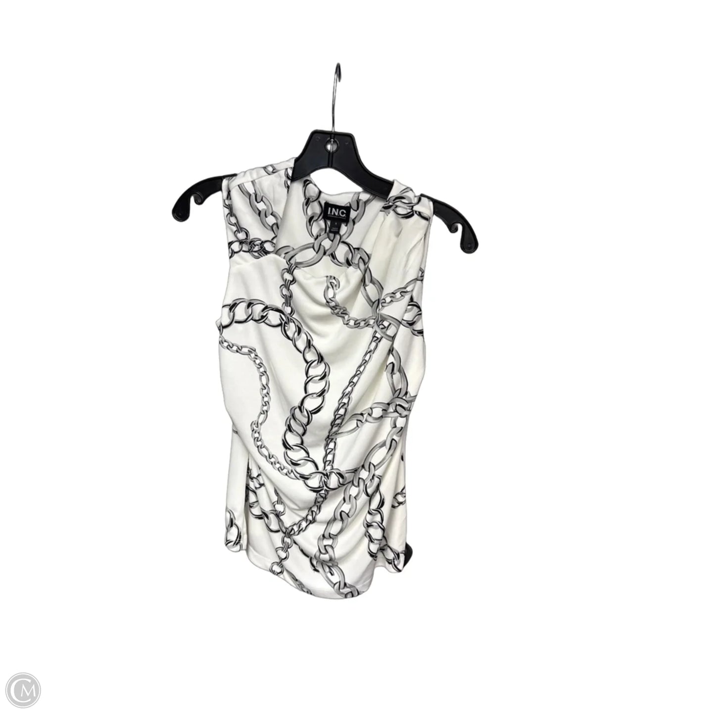Top Sleeveless By Inc In Black & White, Size: S