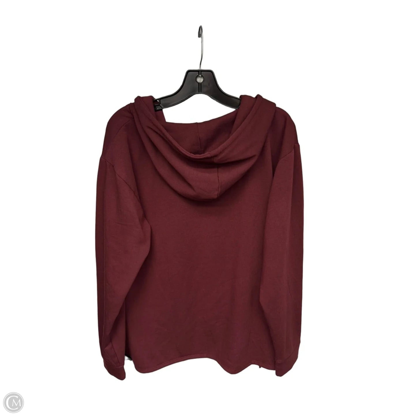 Athletic Sweatshirt Hoodie By Champion In Maroon, Size: M