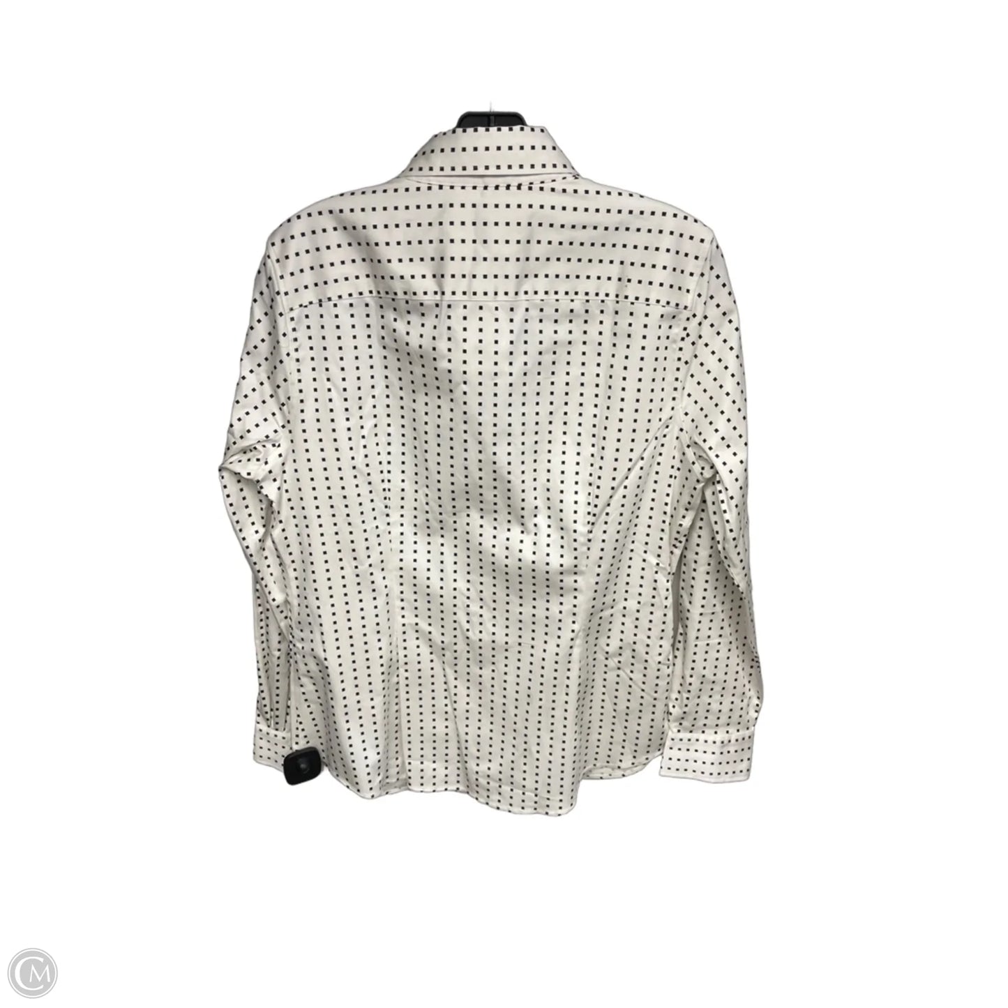 Top Long Sleeve By Banana Republic In Black & White, Size: 10