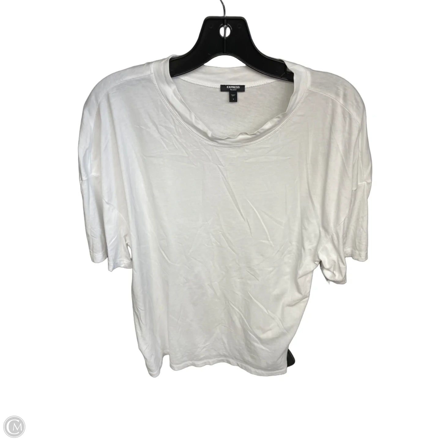 Top Short Sleeve Basic By Express In White, Size: S