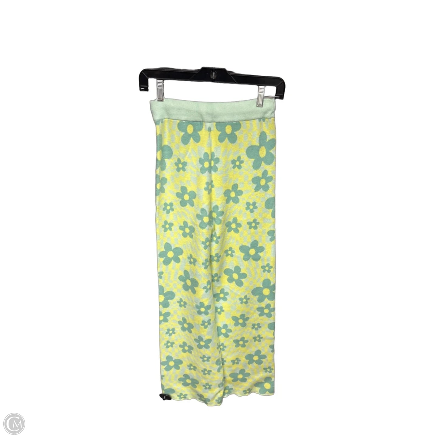 Pants Lounge By Altard State In Green & Yellow, Size: Xs