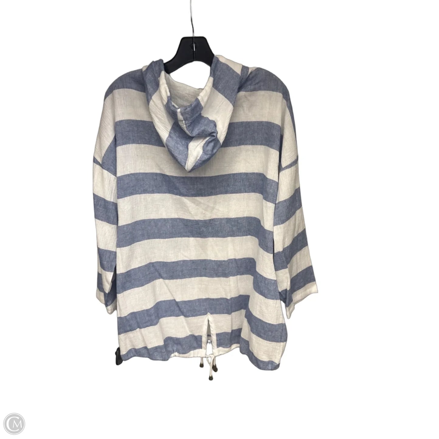Cardigan By Charlie B In Blue & White, Size: L