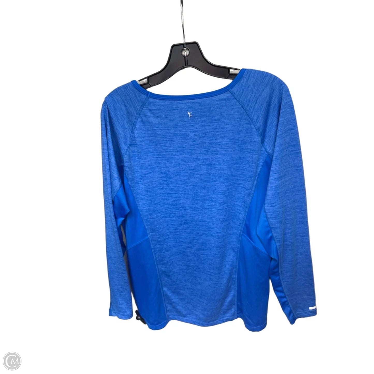 Athletic Top Long Sleeve Crewneck By Danskin Now In Blue, Size: Xl