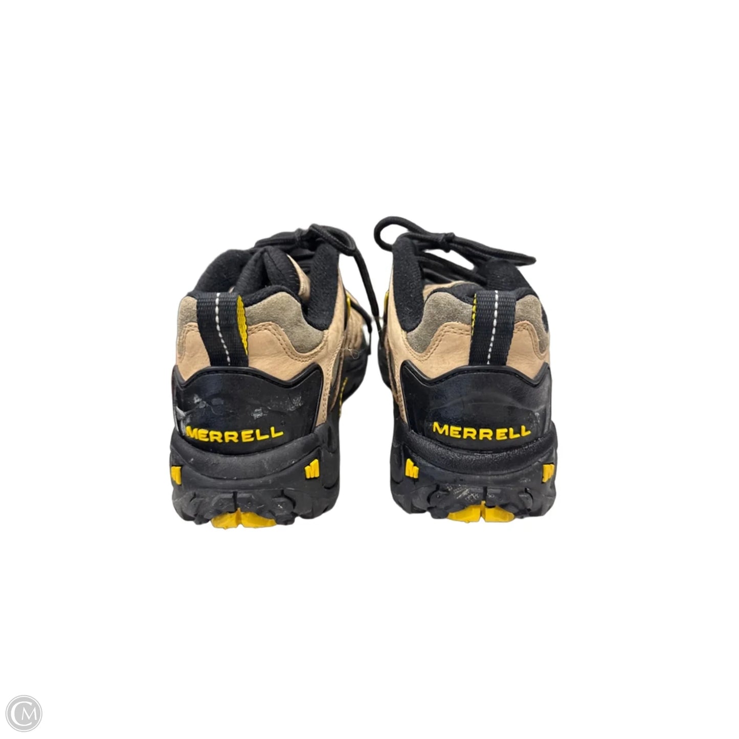 Shoes Hiking By Merrell In Brown & Cream, Size: 8.5