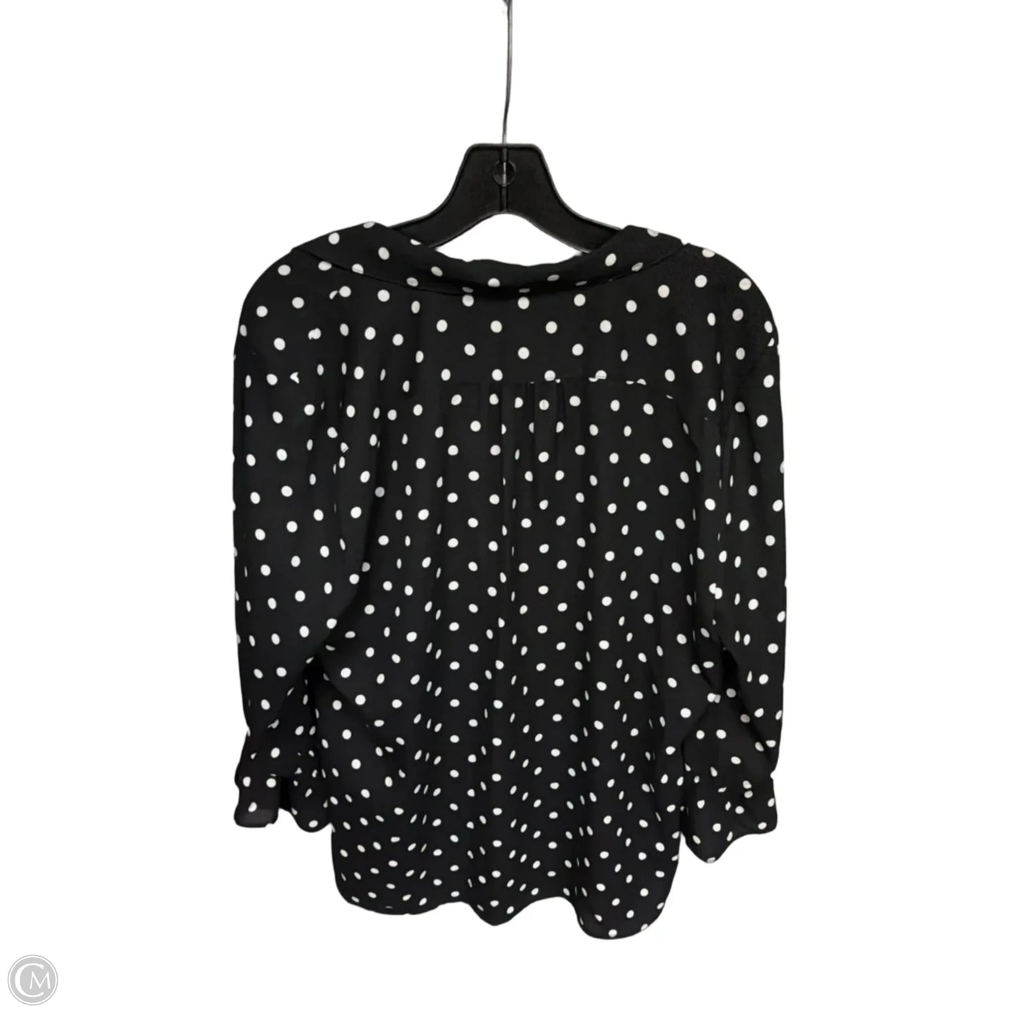 Top Long Sleeve Designer By Karl Lagerfeld In Polkadot Pattern, Size: Xl