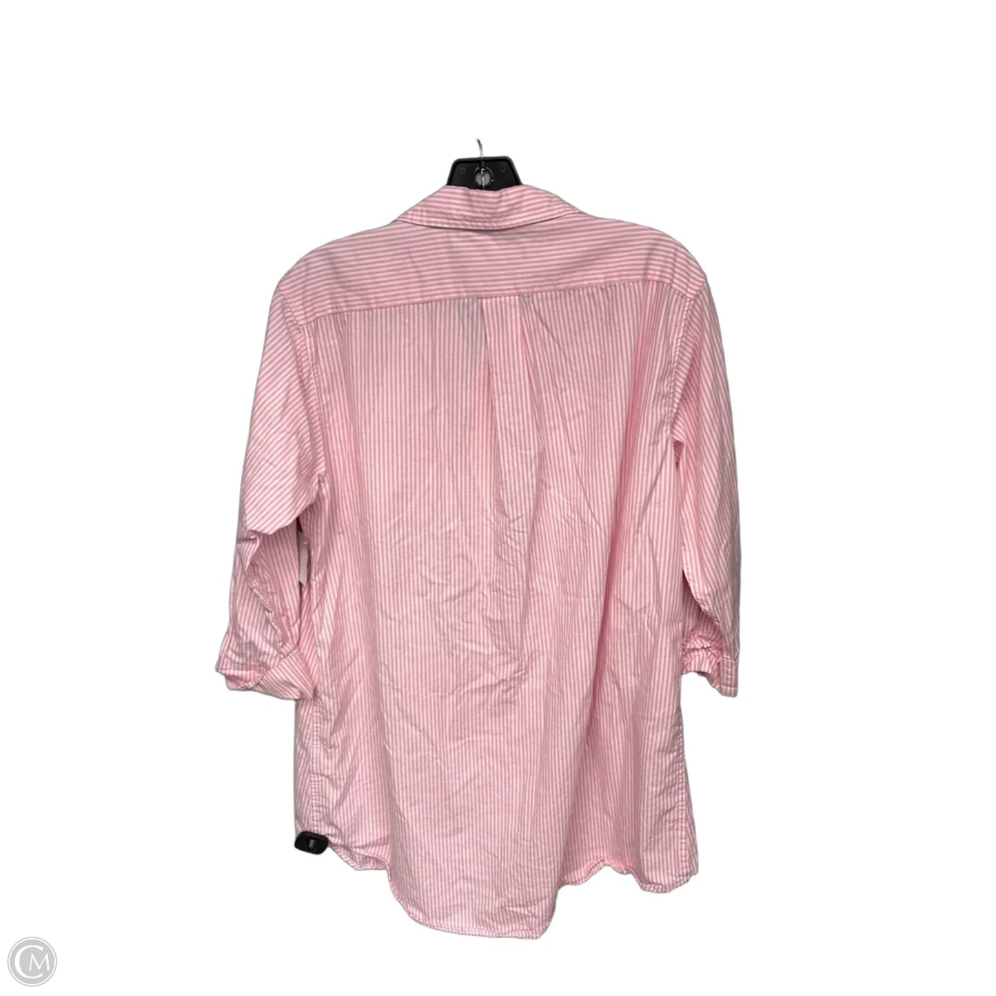 Dress Casual Short By Lauren By Ralph Lauren In Pink & White, Size: M