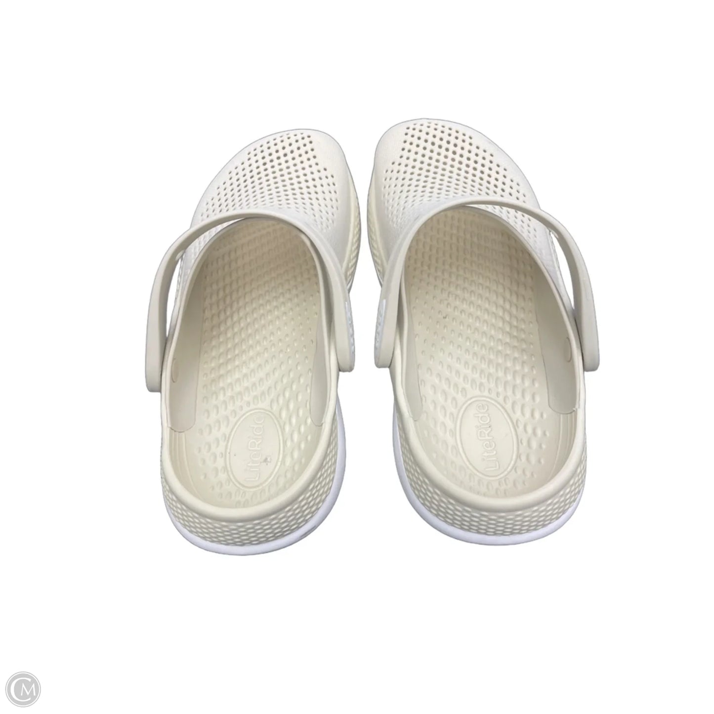 Shoes Flats By Crocs In Cream, Size: 8