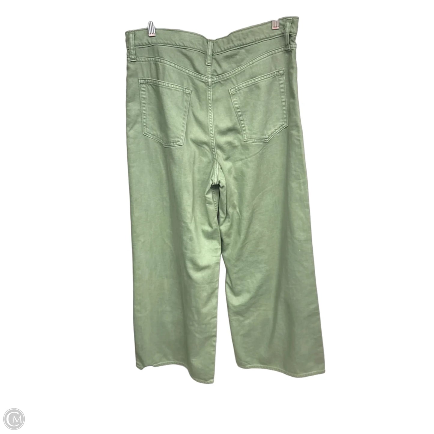 Jeans Wide Leg By Gap In Green Denim, Size: 10