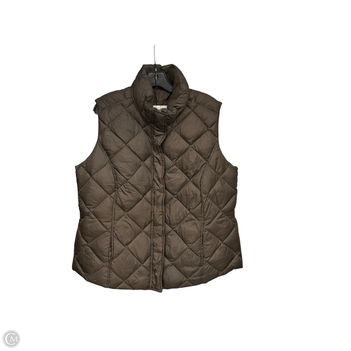 Vest Puffer & Quilted By Eddie Bauer In Brown, Size: 1x