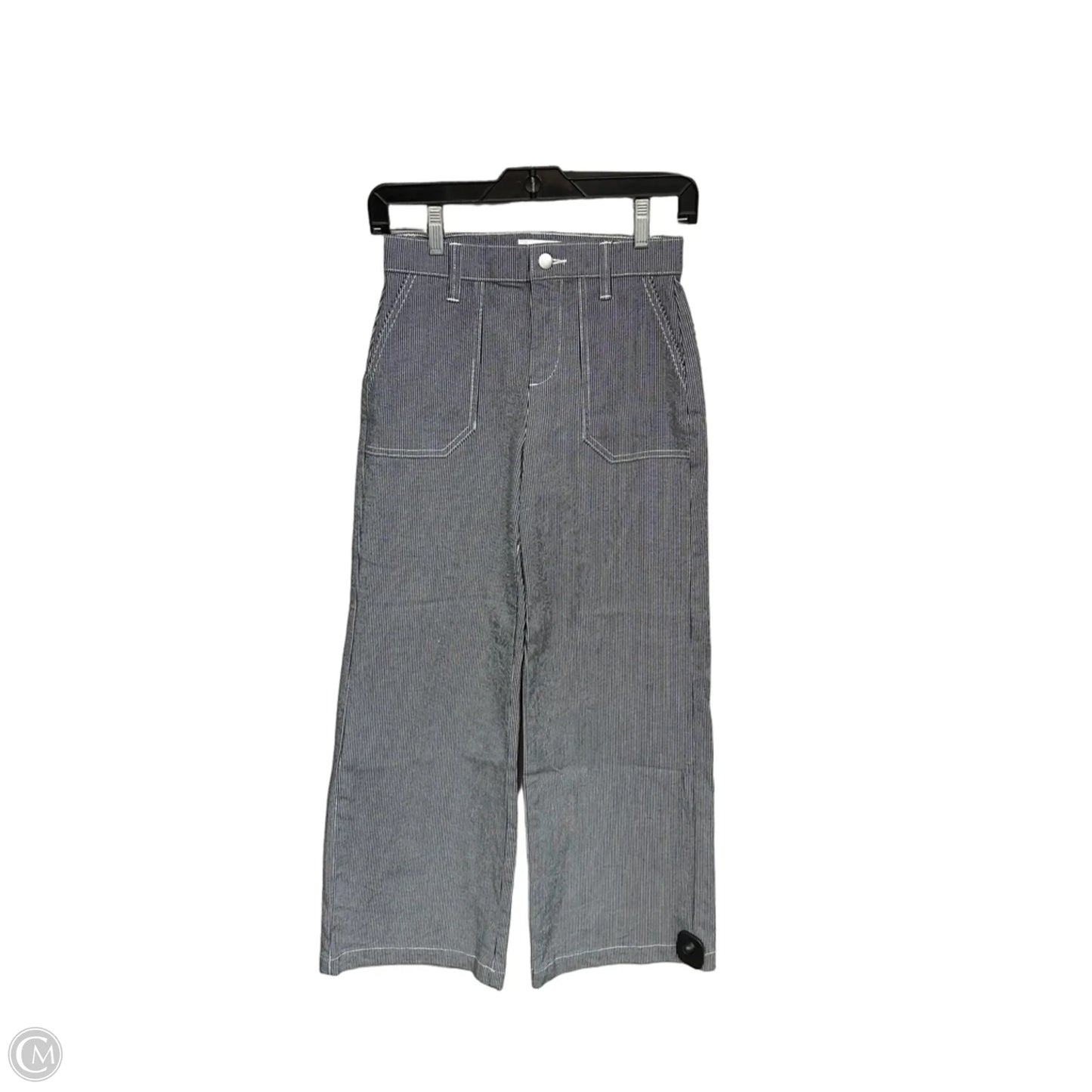Jeans Wide Leg By Evereve In Blue & White, Size: 24