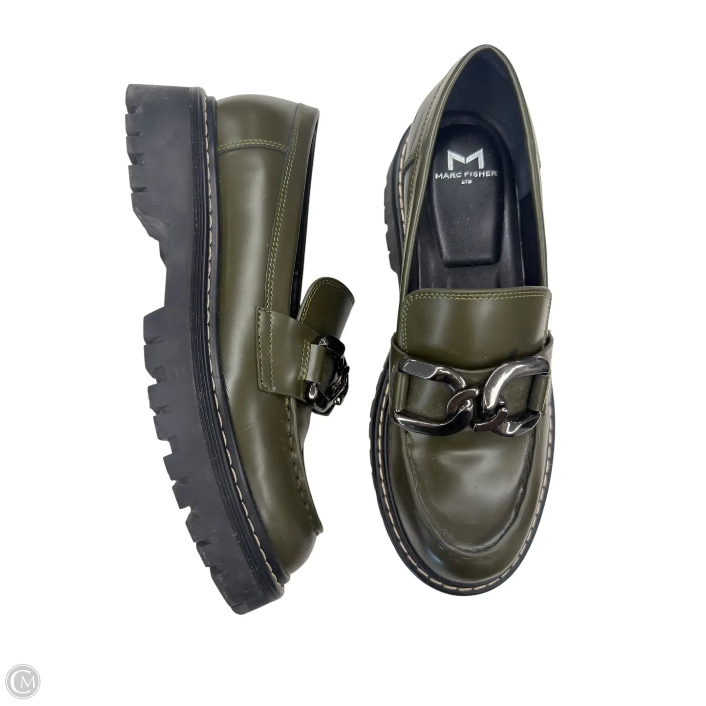 Shoes Heels Platform By Marc Fisher In Green, Size: 8