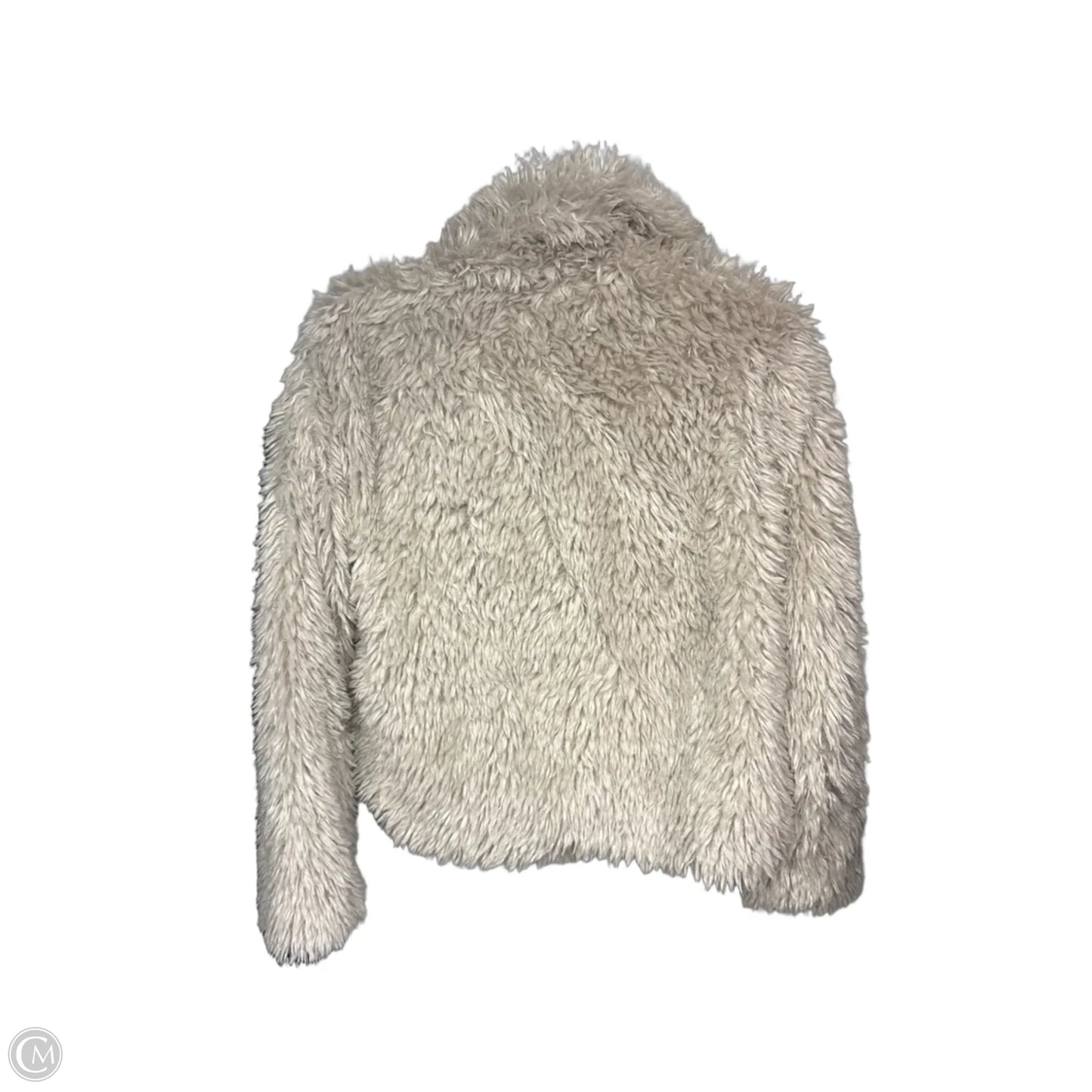 Jacket Faux Fur & Sherpa By Dylan In Cream & Grey, Size: S