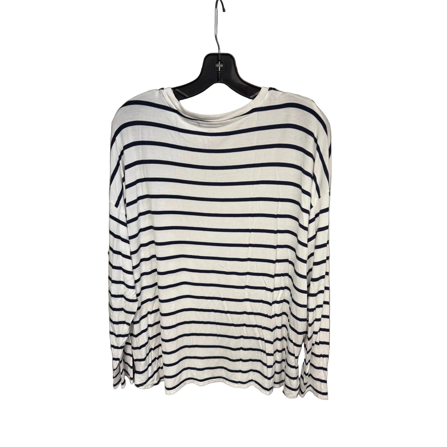 Top Long Sleeve By Gap In Blue & White, Size: Xl