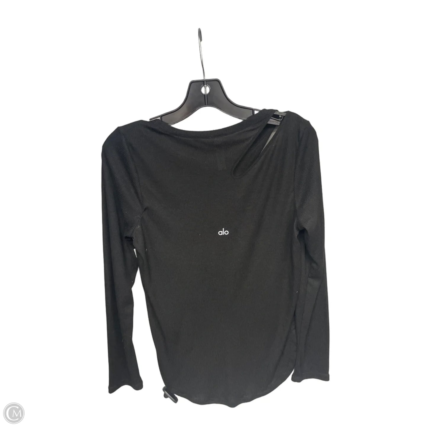 Athletic Top Long Sleeve Crewneck By Alo In Black, Size: S