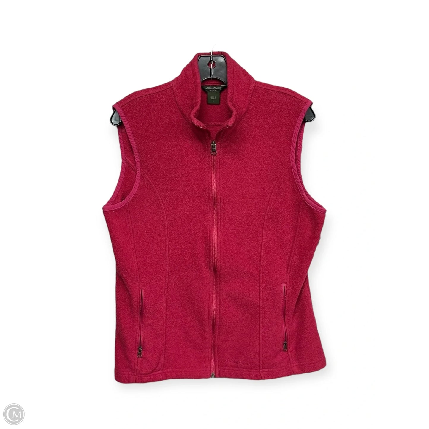 Vest Fleece By Lands End In Pink, Size: L