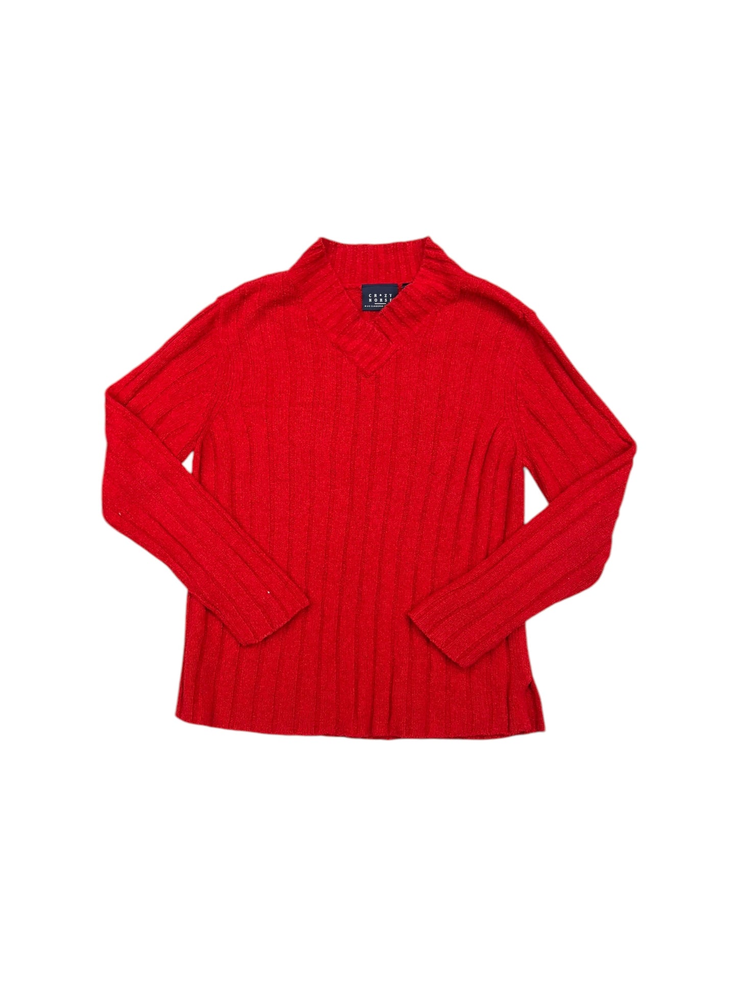 Sweater By Crazy Horse In Red, Size: L