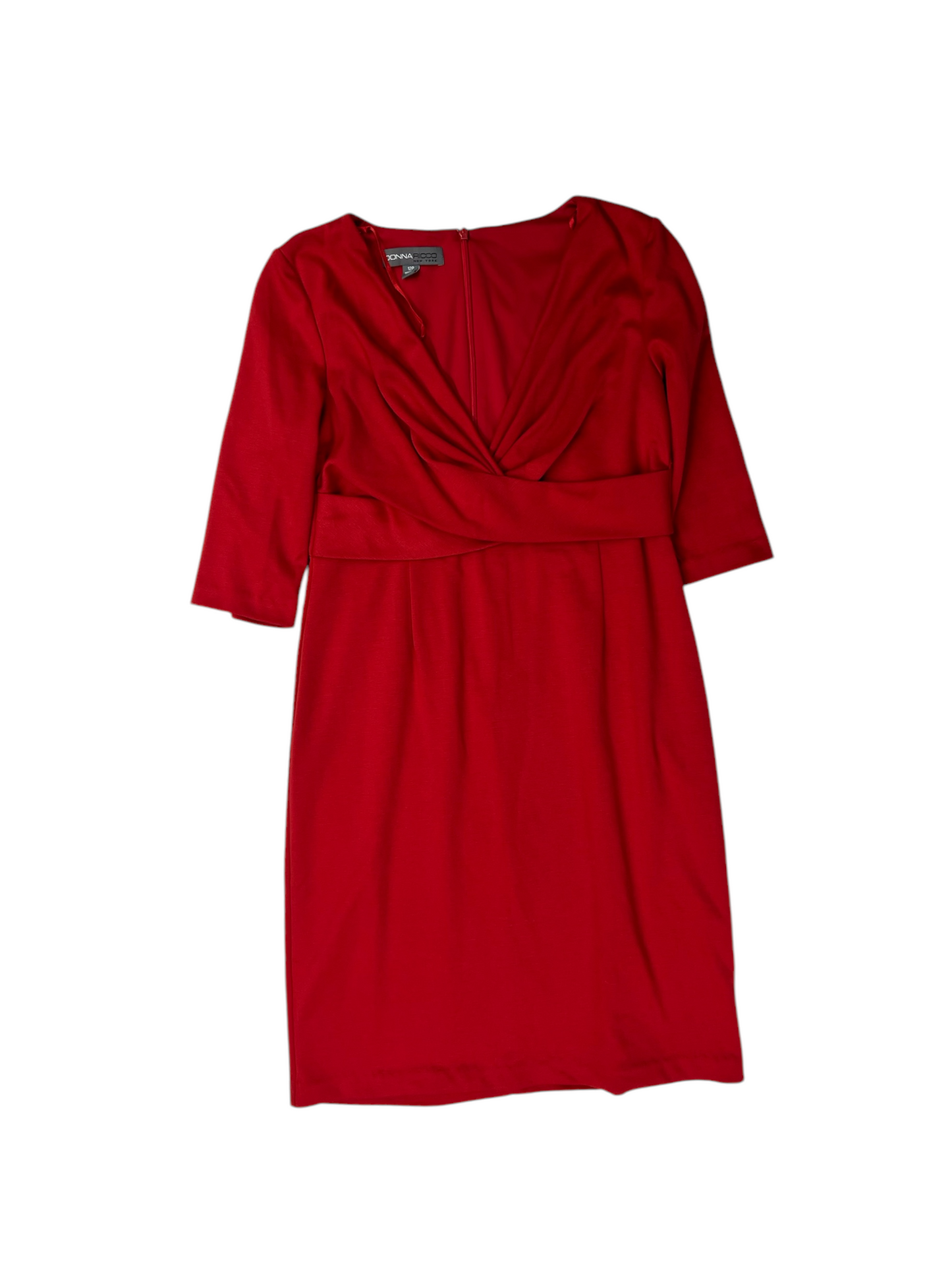 Dress Party Midi By Donna Ricco In Red, Size: 12p
