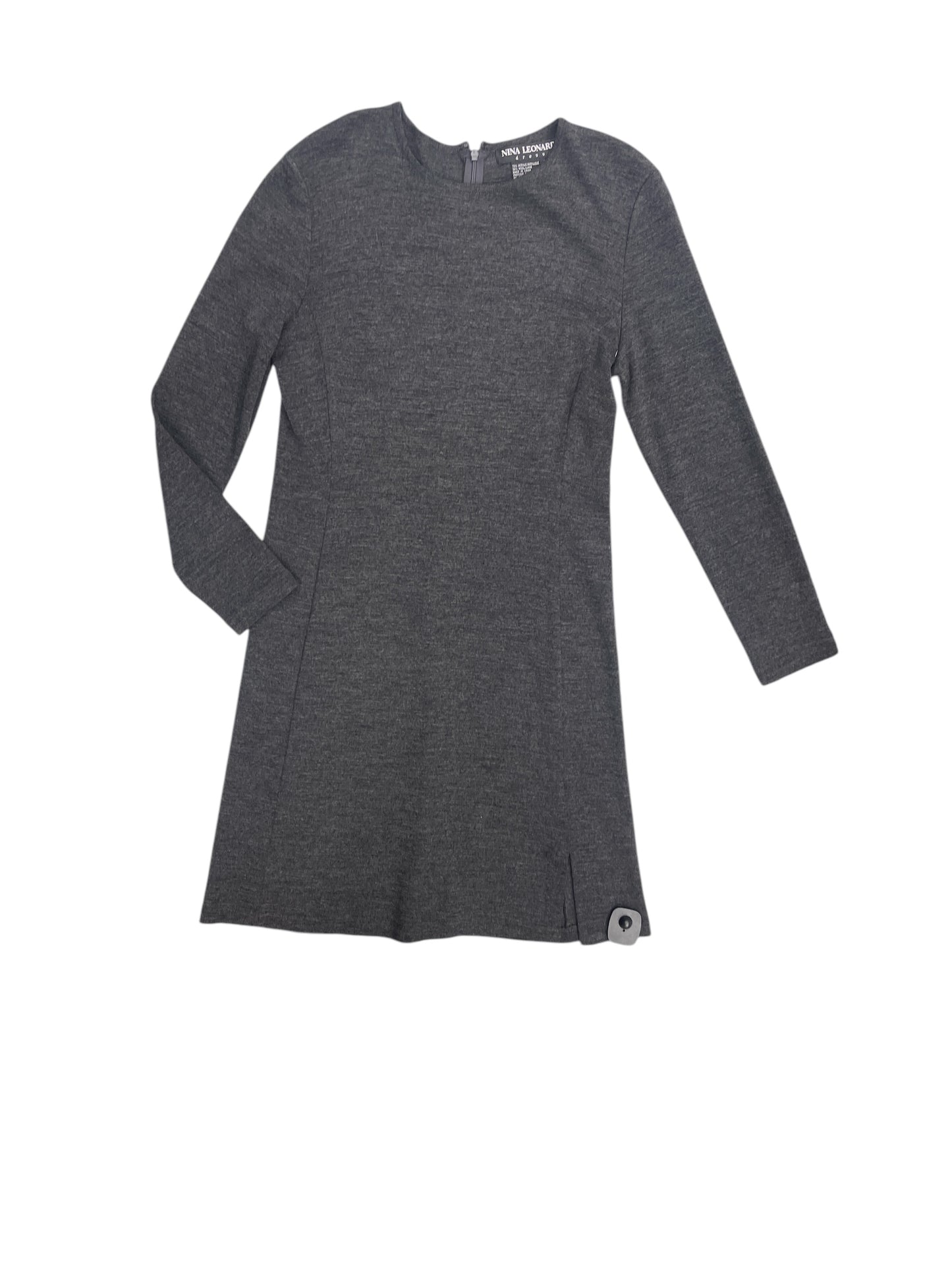 Dress Casual Midi By Nina Leonard In Grey, Size: M