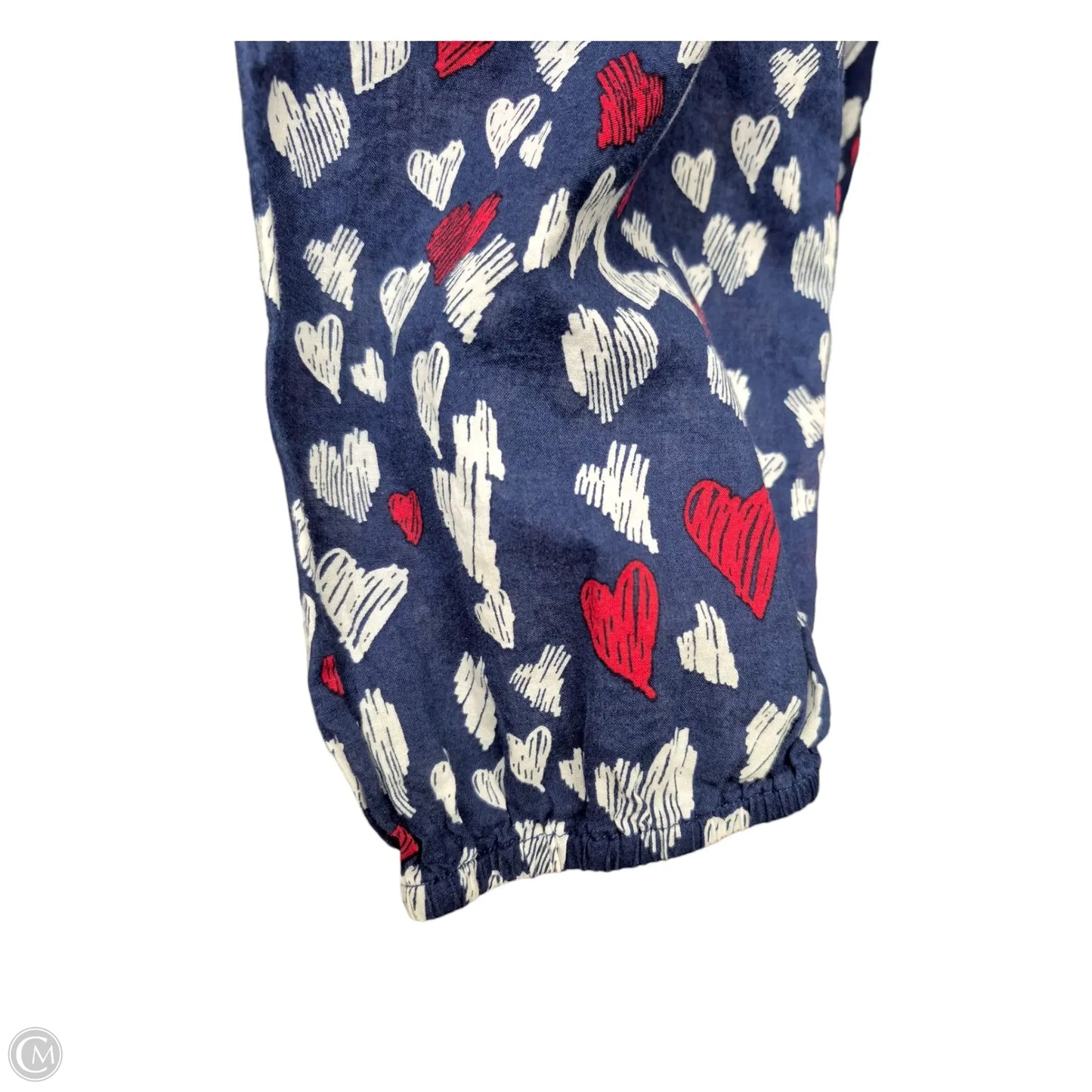 Top Long Sleeve By Talbots In Blue Red & White, Size: Xl