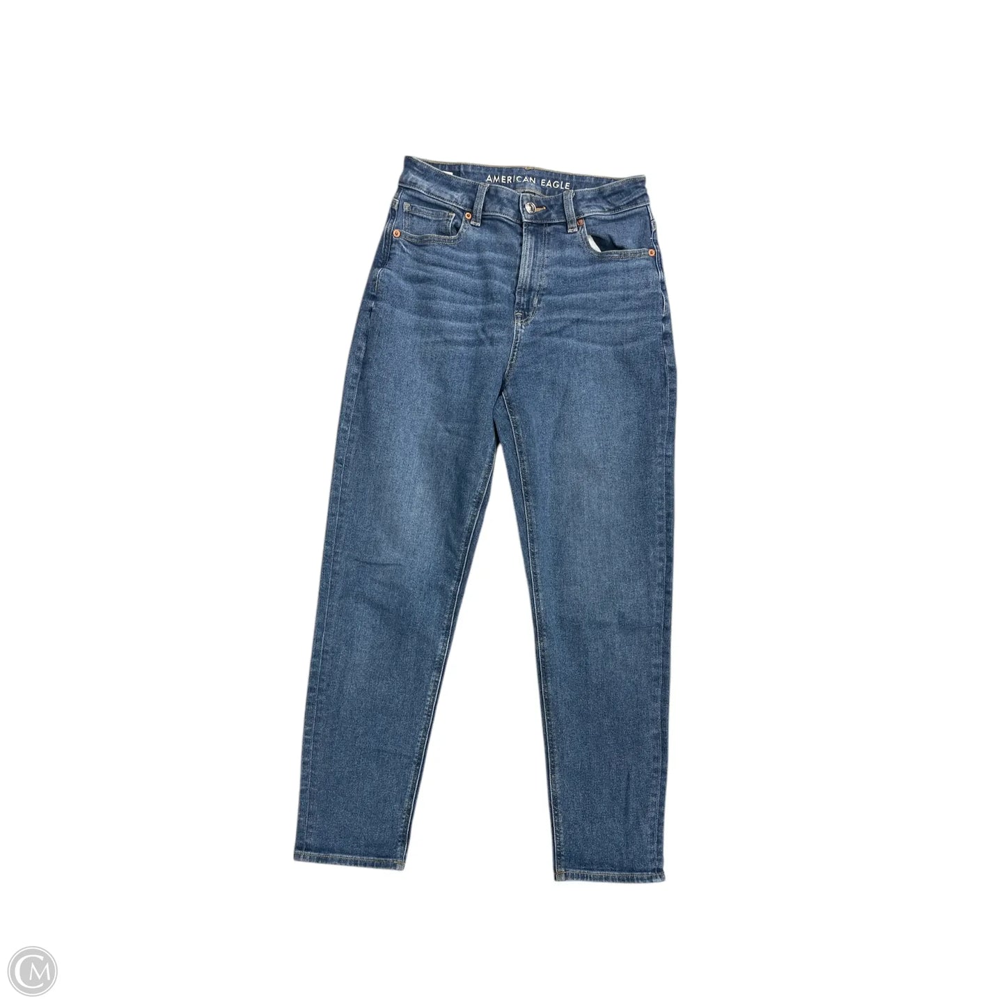 Jeans Skinny By American Eagle In Blue Denim, Size: 4