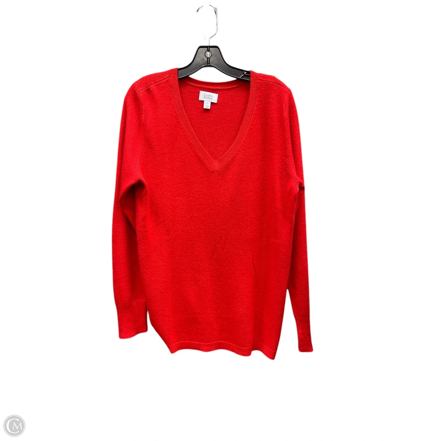 Sweater By Croft And Barrow In Red, Size: L