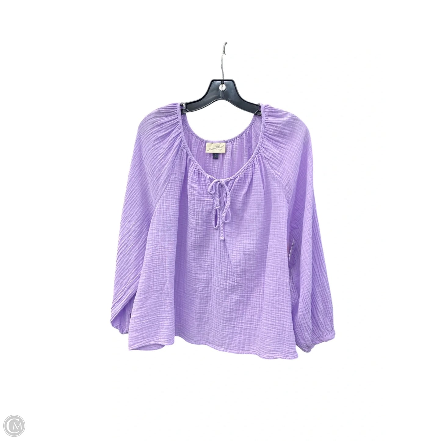 Top Long Sleeve By Universal Thread In Purple, Size: L