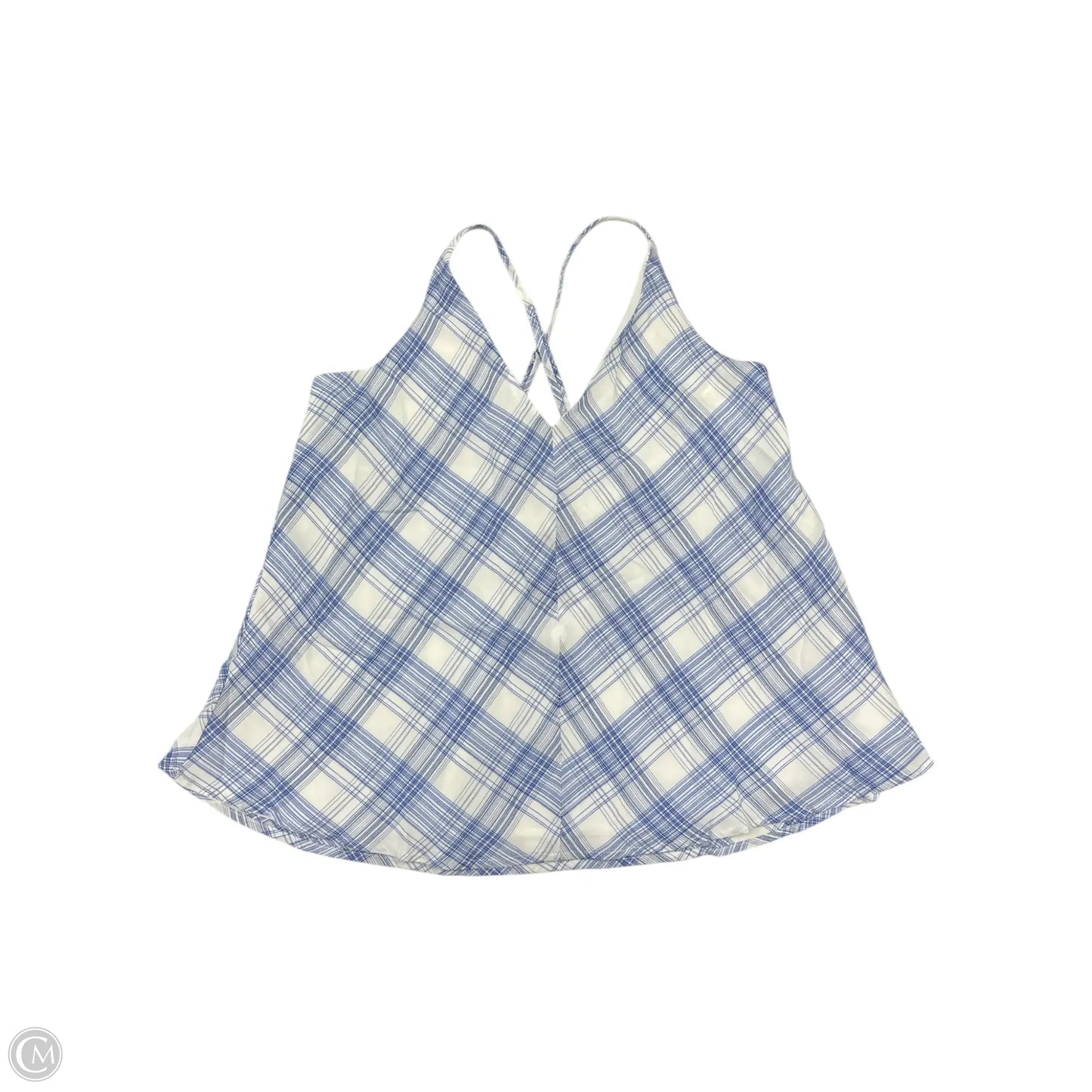 Top Sleeveless By Banana Republic In Blue & White, Size: S