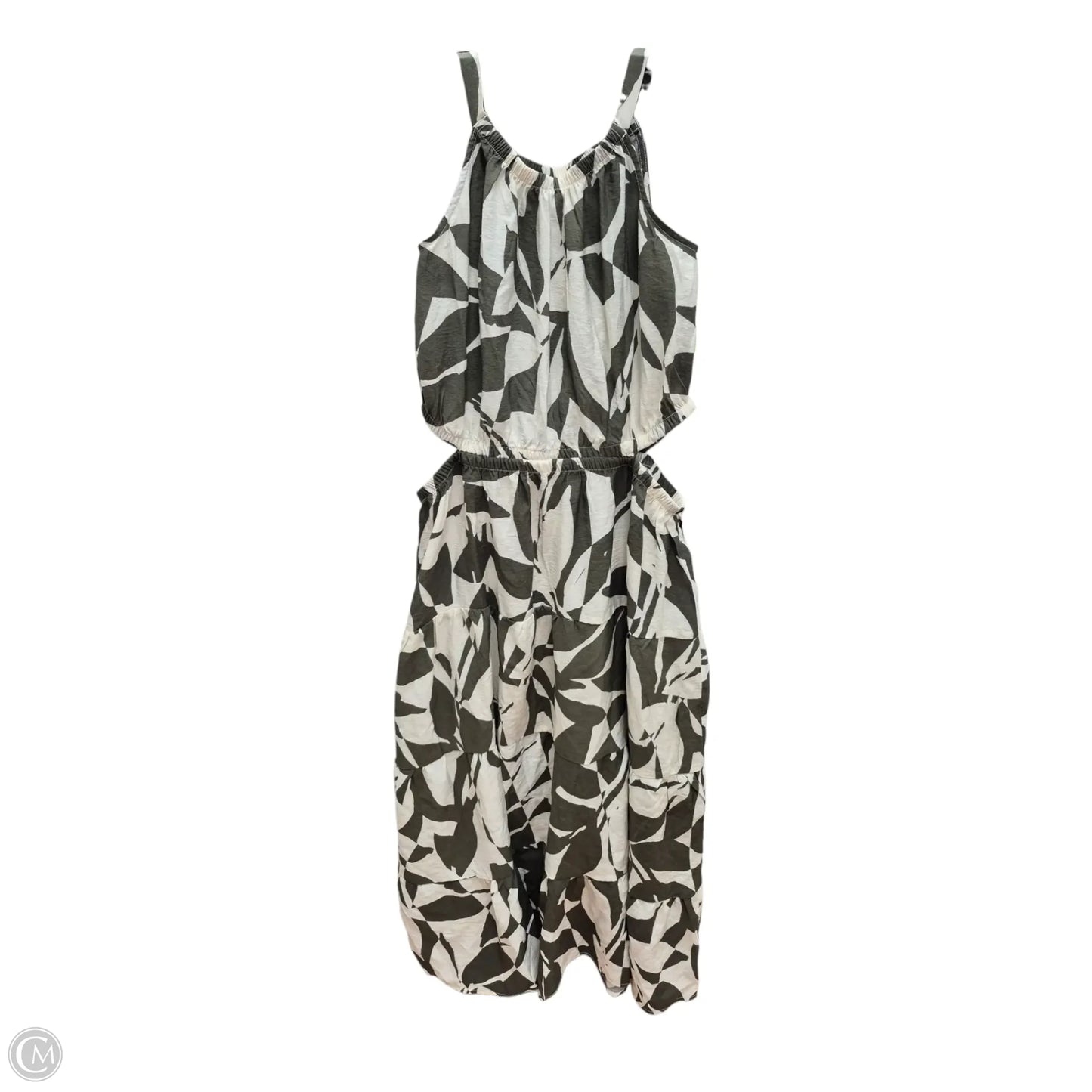 Dress Casual Maxi By Maurices In Green & White, Size: M