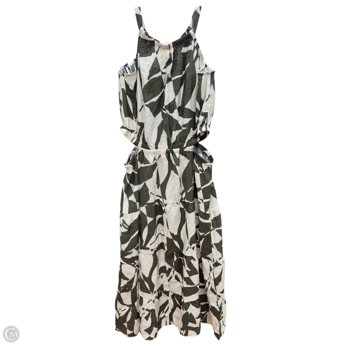 Dress Casual Maxi By Maurices In Green & White, Size: M