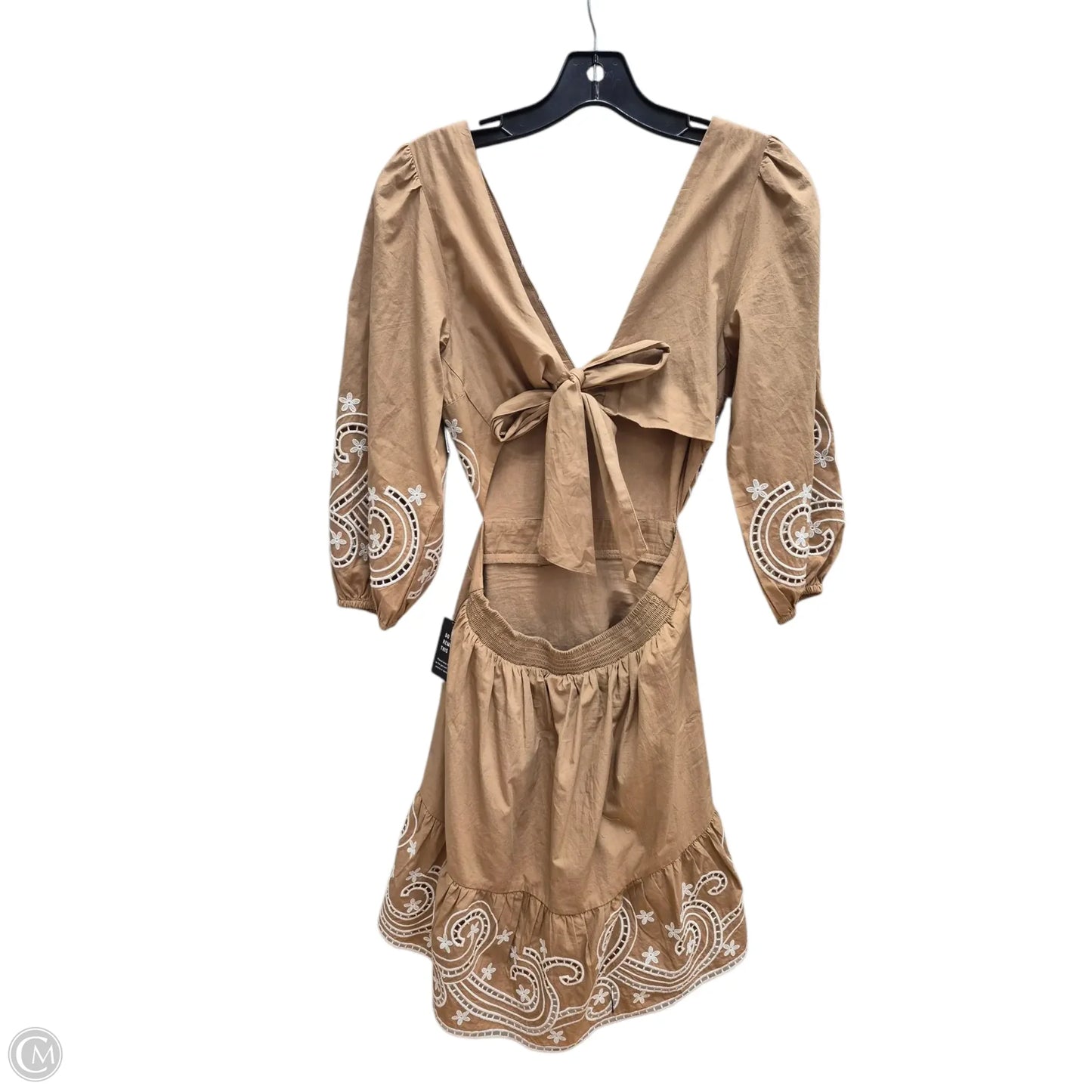 Dress Casual Midi By Express In Brown, Size: Xs