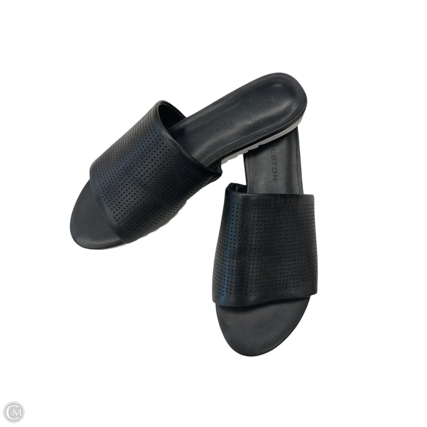 Sandals Flats By H For Halston In Black, Size: 6