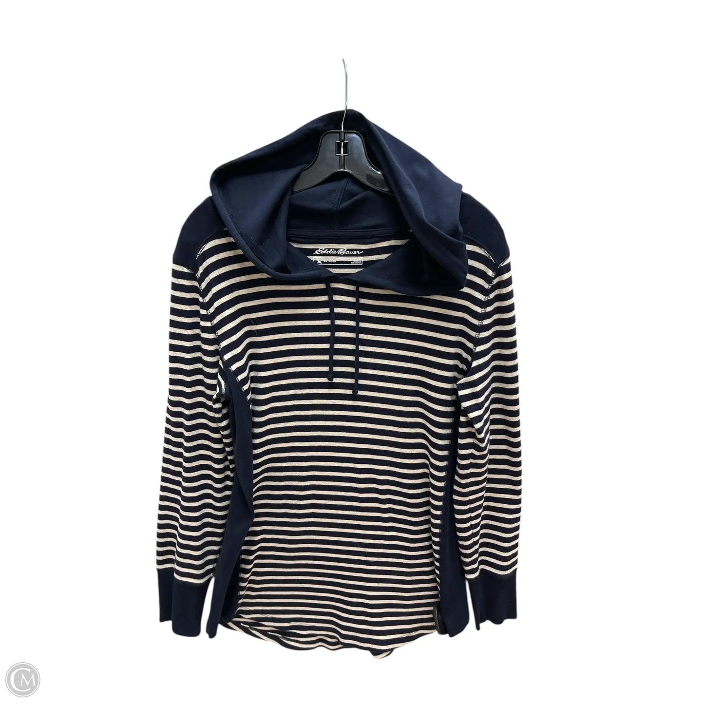 Sweatshirt Hoodie By Eddie Bauer In Navy, Size: L