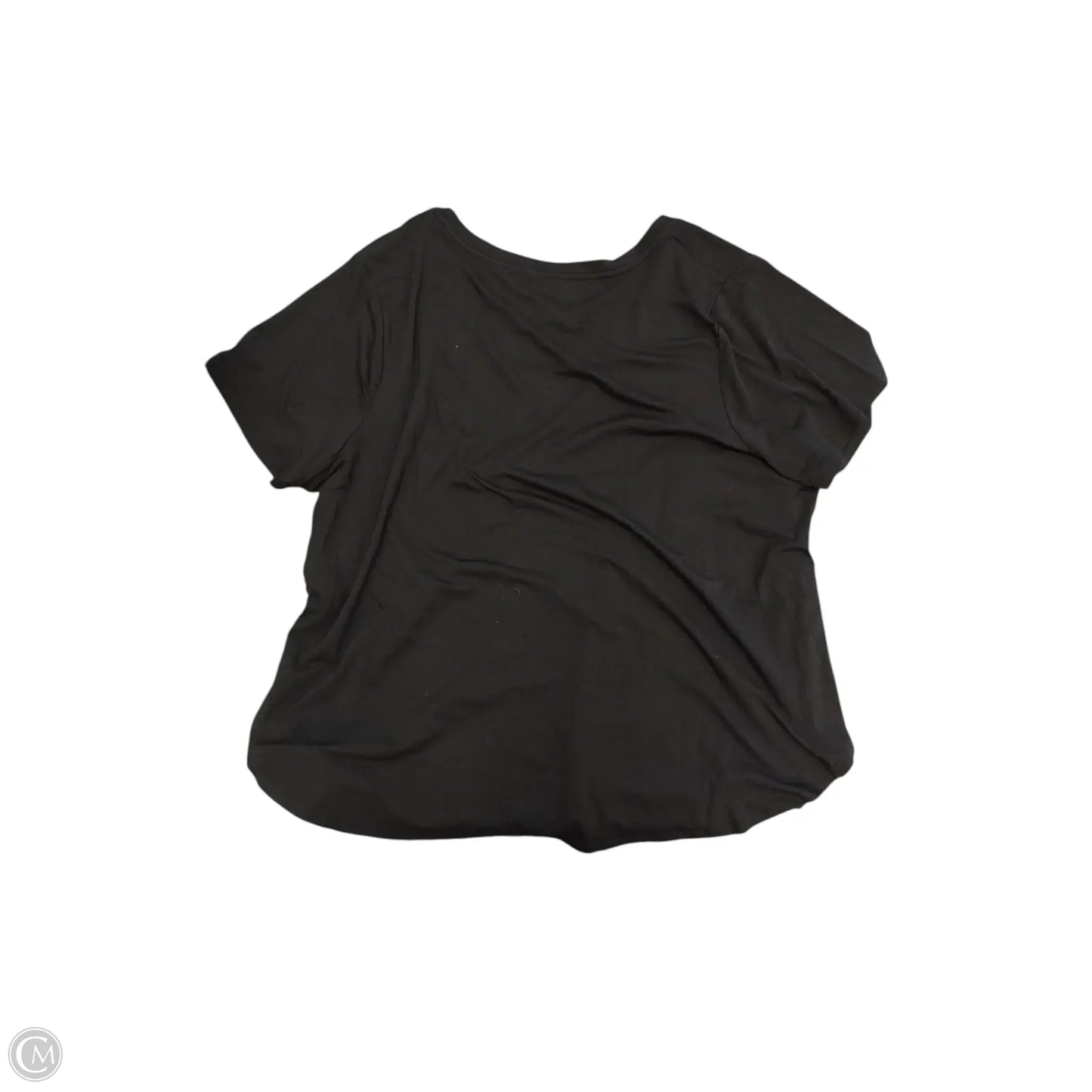 Top Short Sleeve Basic By Ava & Viv In Black, Size: 2x