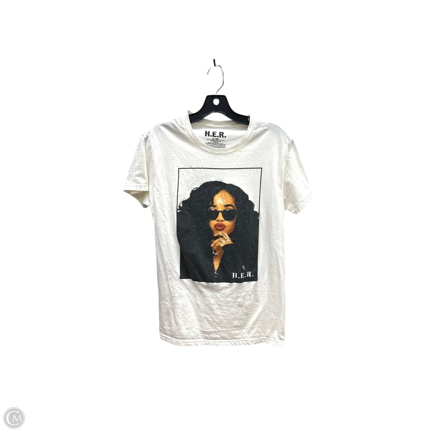 Top Short Sleeve Basic By Clothes Mentor In White, Size: S