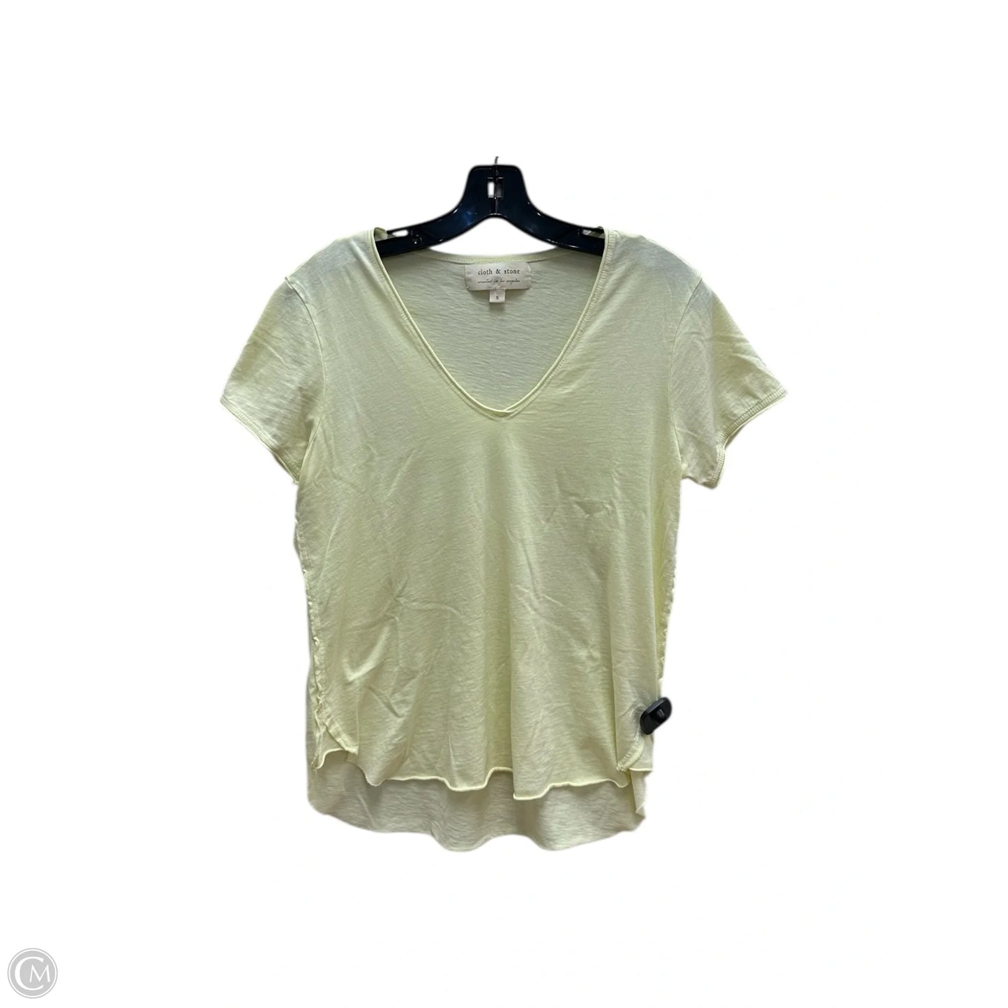 Top Short Sleeve Basic By Cloth & Stone In Yellow, Size: S