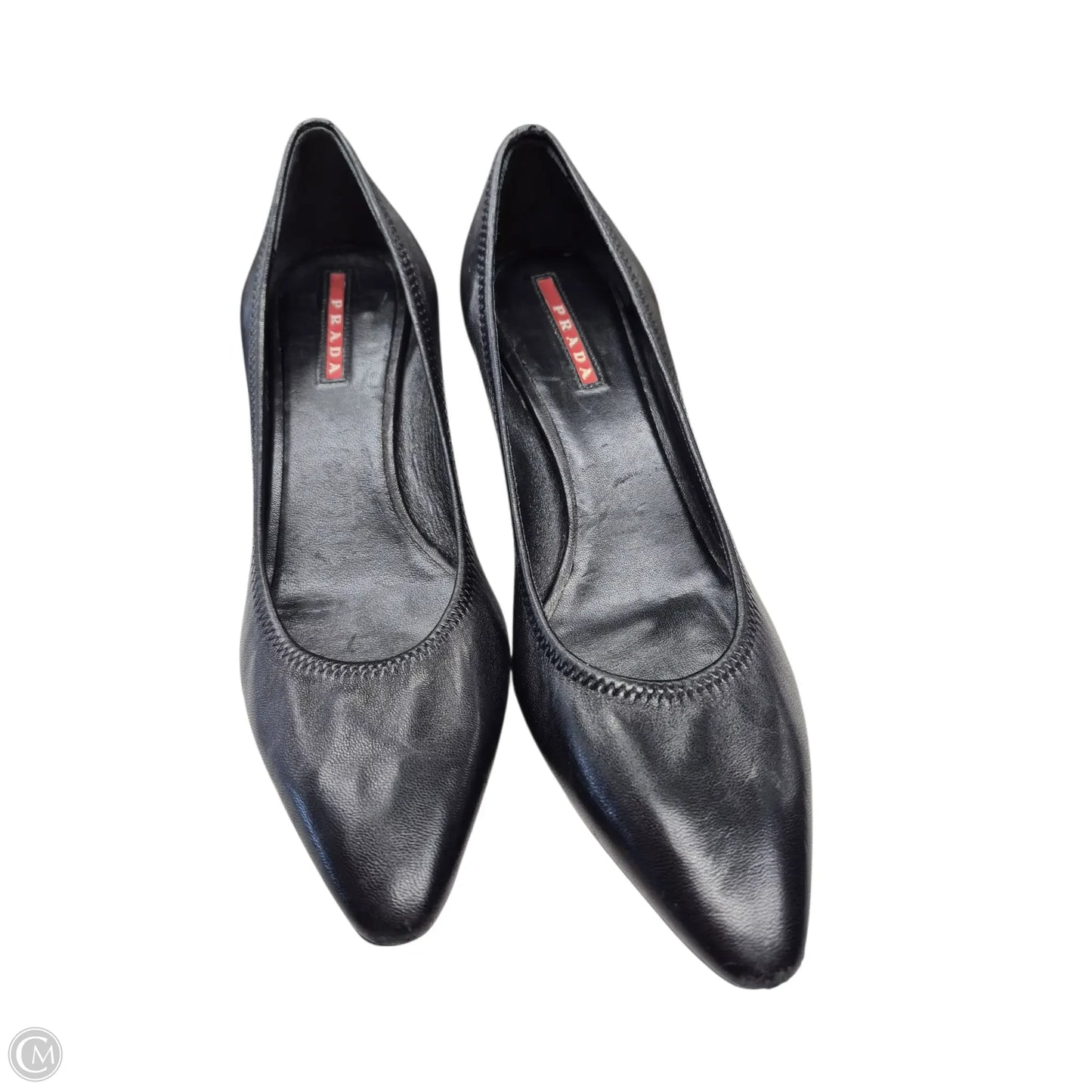 Shoes Luxury Designer By Prada In Black, Size: 6