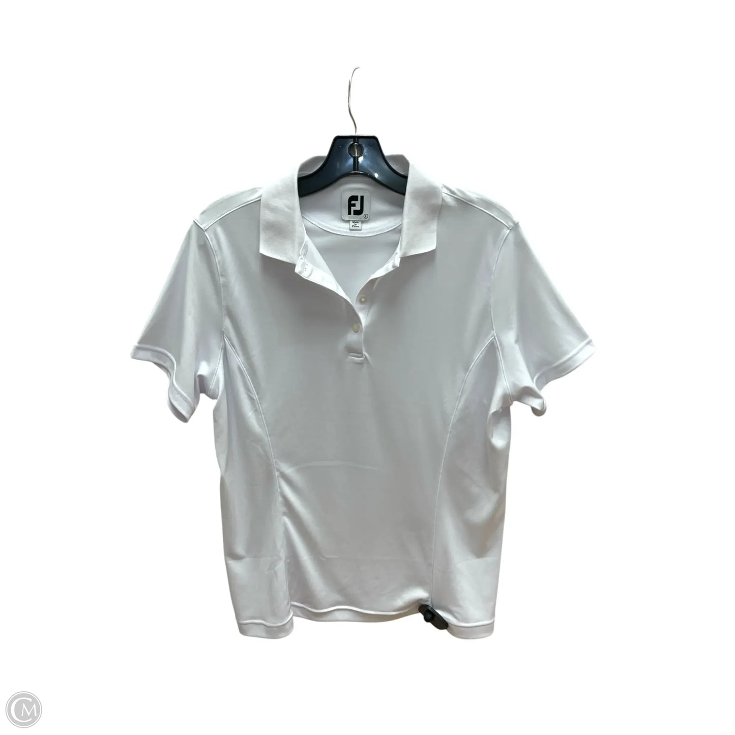 Athletic Top Short Sleeve By FootJoy In White, Size: L