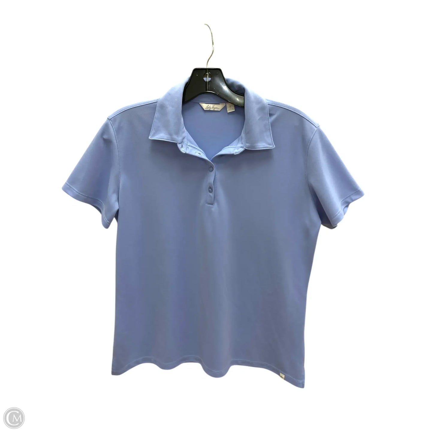 Athletic Top Short Sleeve By Lady Hagen In Blue, Size: L