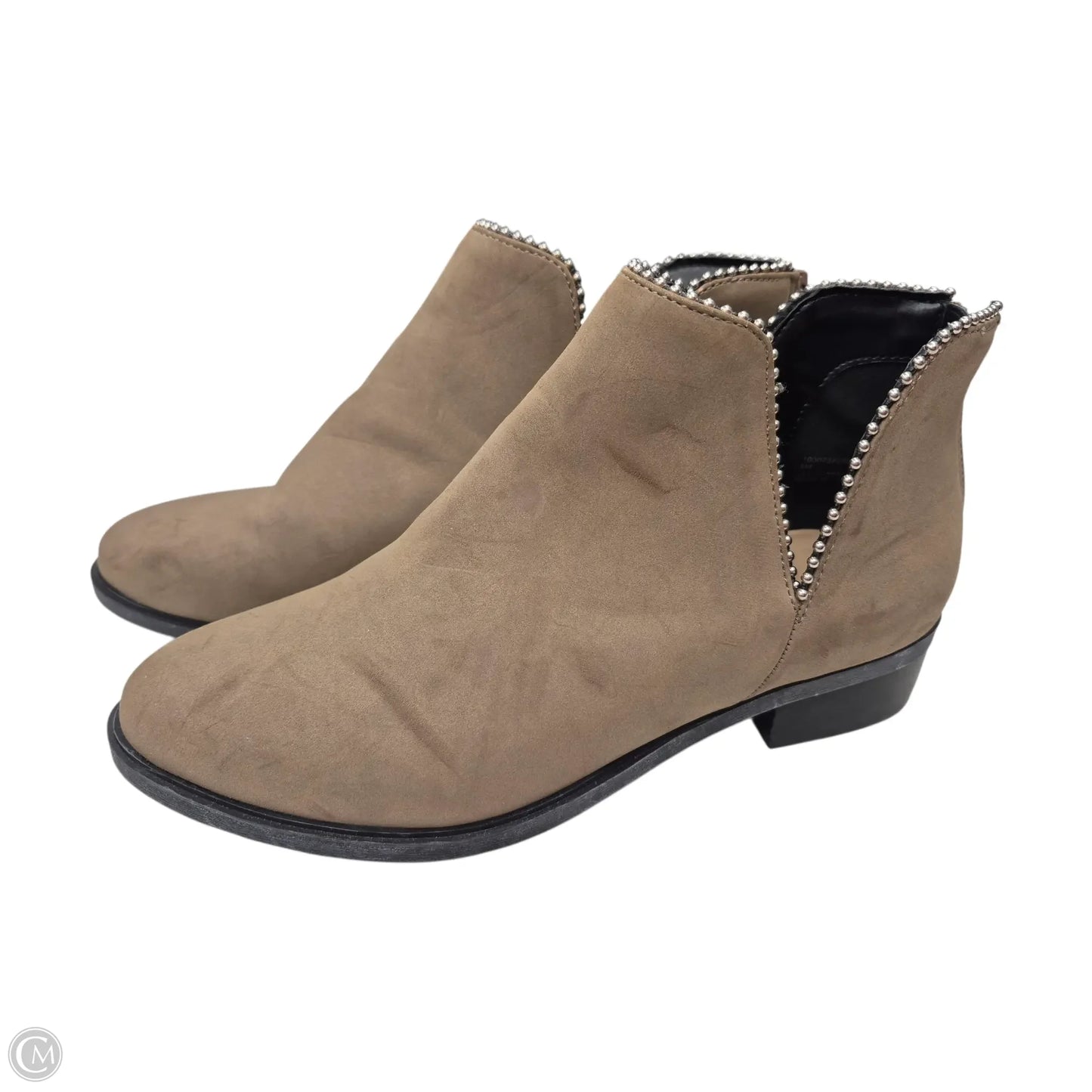 Boots Ankle Flats By Clothes Mentor In Brown, Size: 8