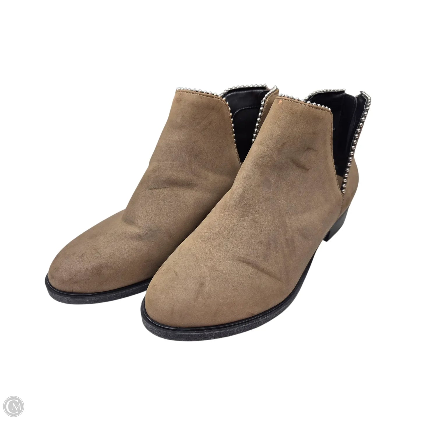 Boots Ankle Flats By Clothes Mentor In Brown, Size: 8