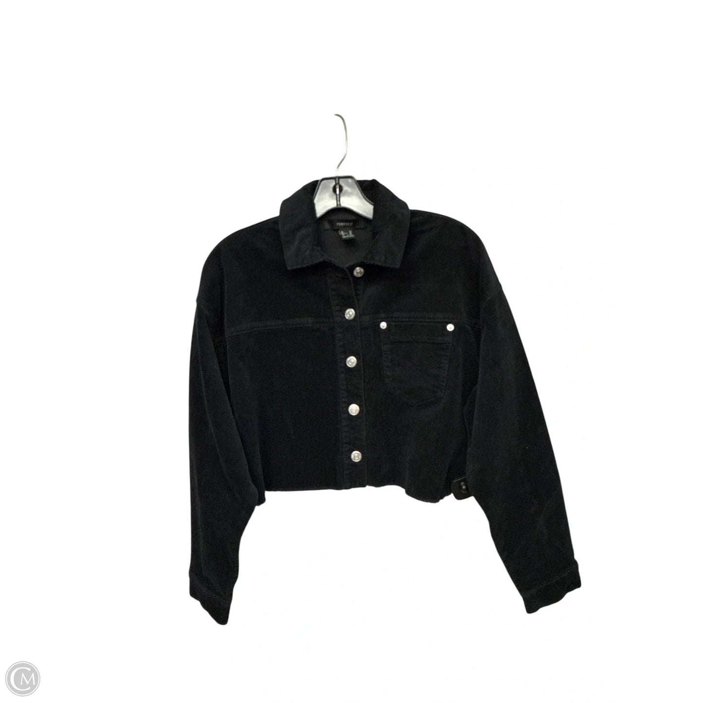 Jacket Shirt By Forever 21 In Black, Size: Xs