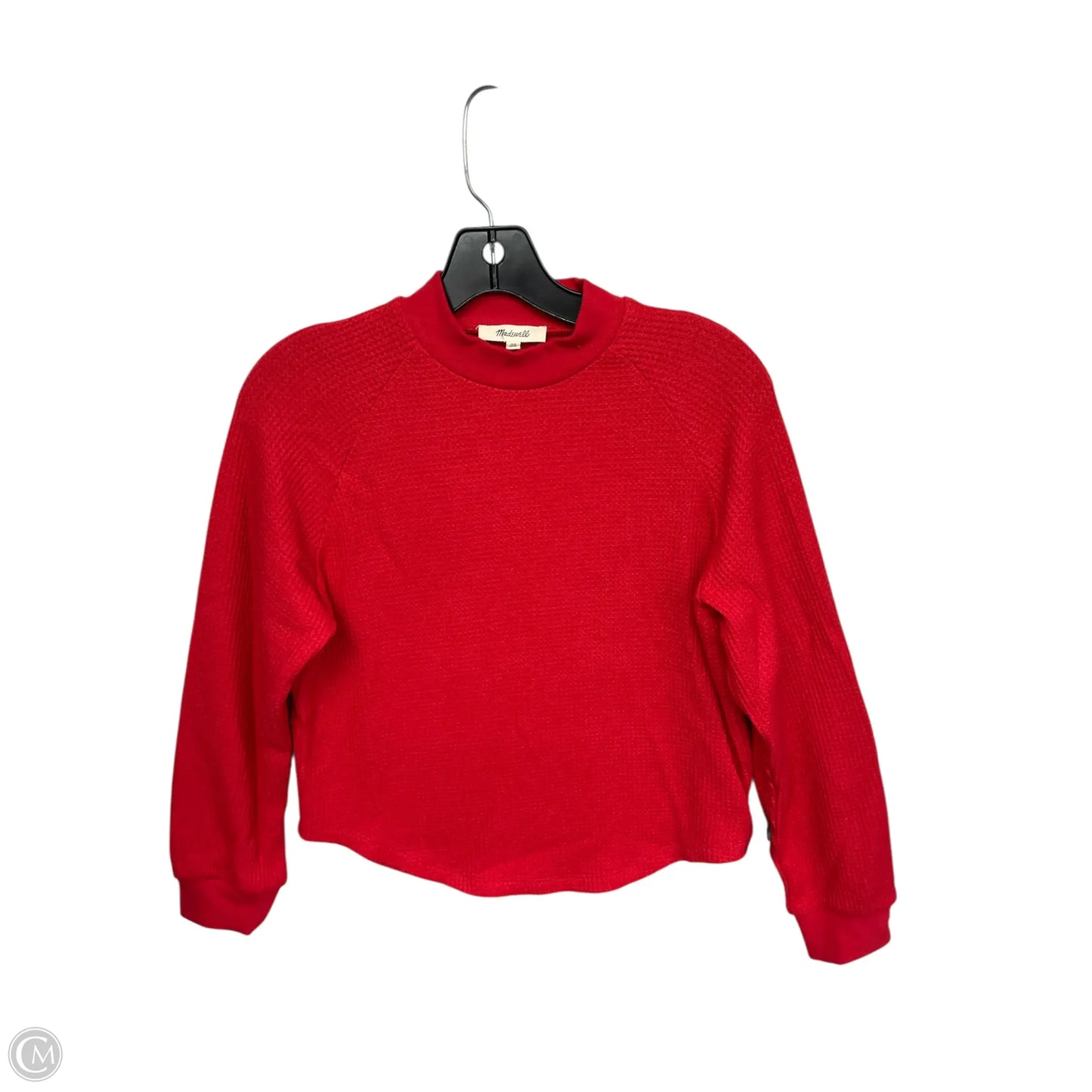 Top Long Sleeve By Madewell In Red, Size: Xs