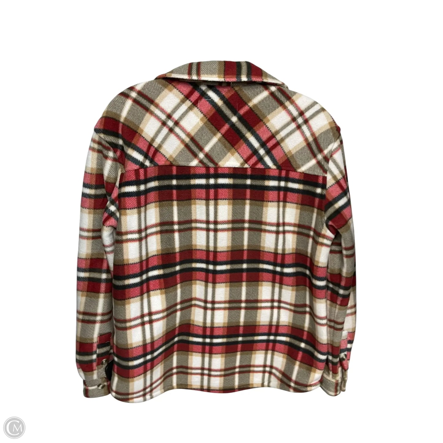 Jacket Faux Fur & Sherpa By Sage In Red & Tan, Size: S