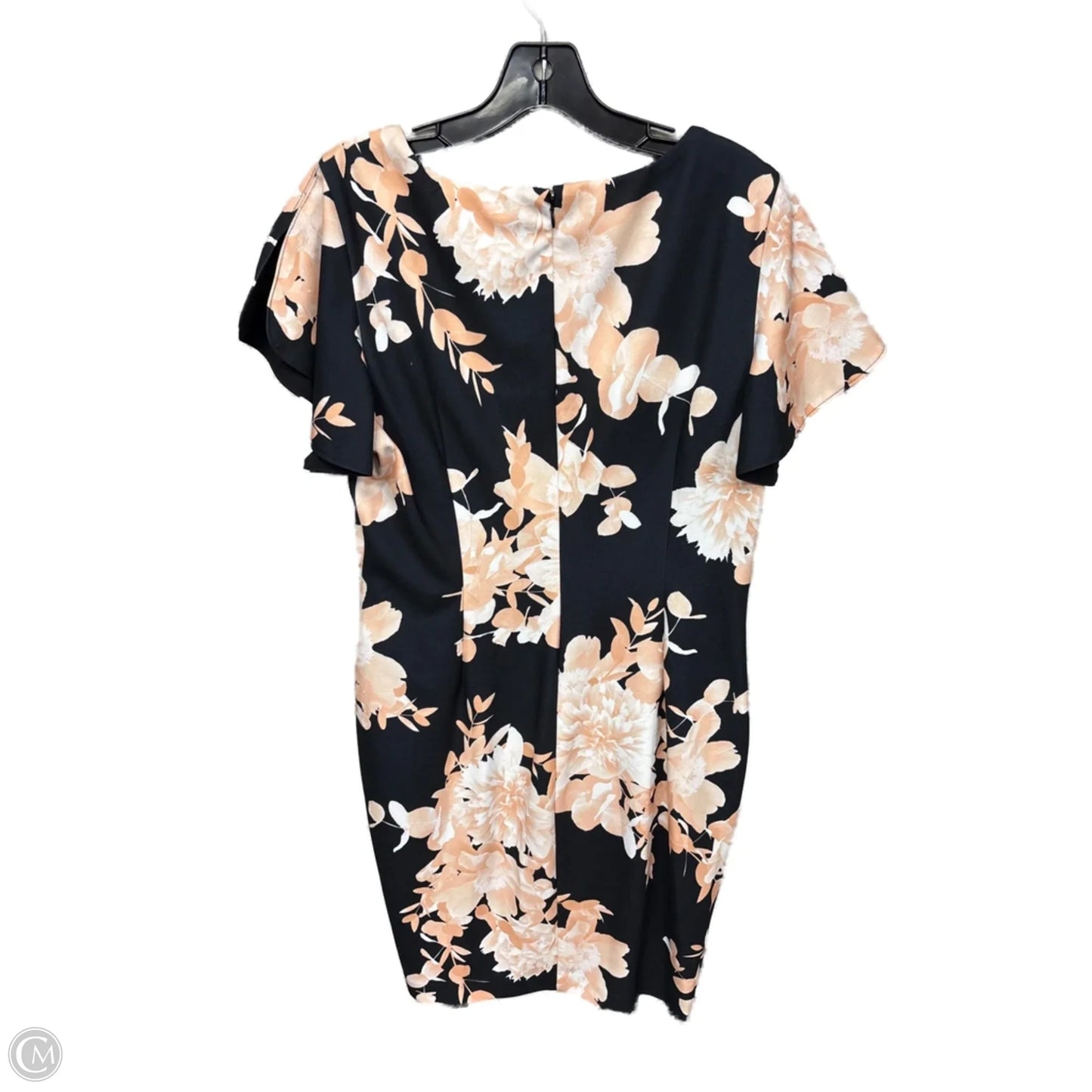 Dress Party Midi By Calvin Klein In Black & Cream, Size: Xl