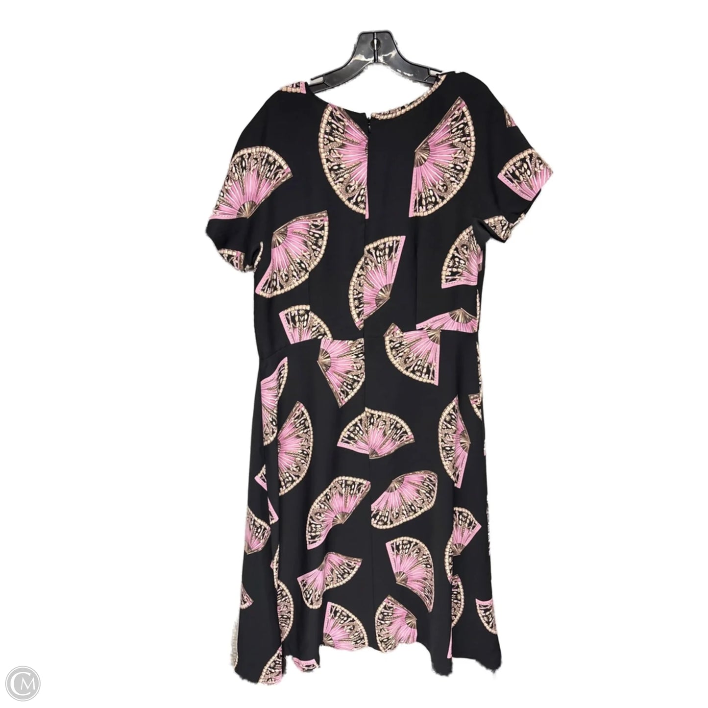 Dress Casual Midi By Ann Taylor In Black & Purple, Size: 14